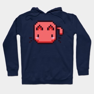 Red Pixel Cat - Kawaii Retro Pixel Art Hoodie